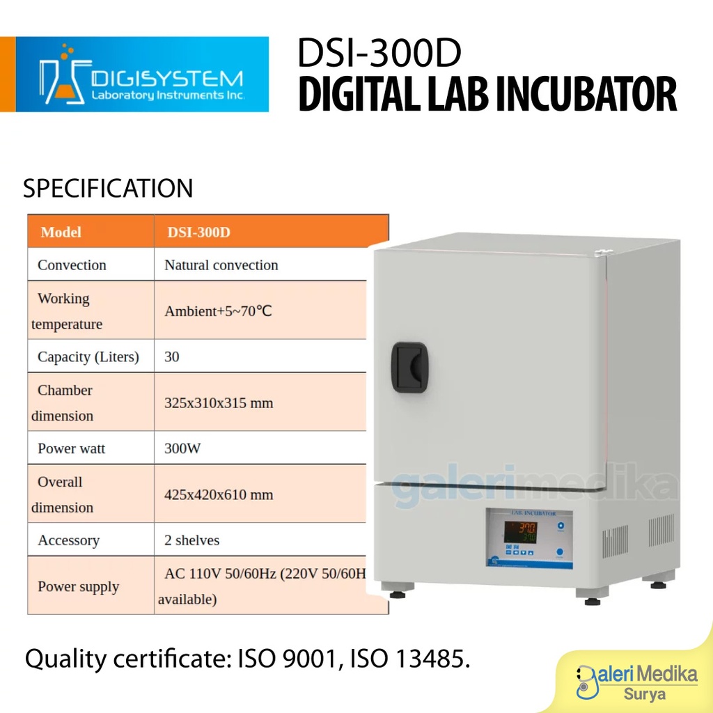 Lab Incubator Nesco DSI 300D 30 Liter