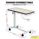 Meja Portable Pasien OneHealth OH-OT01 Overbed Table