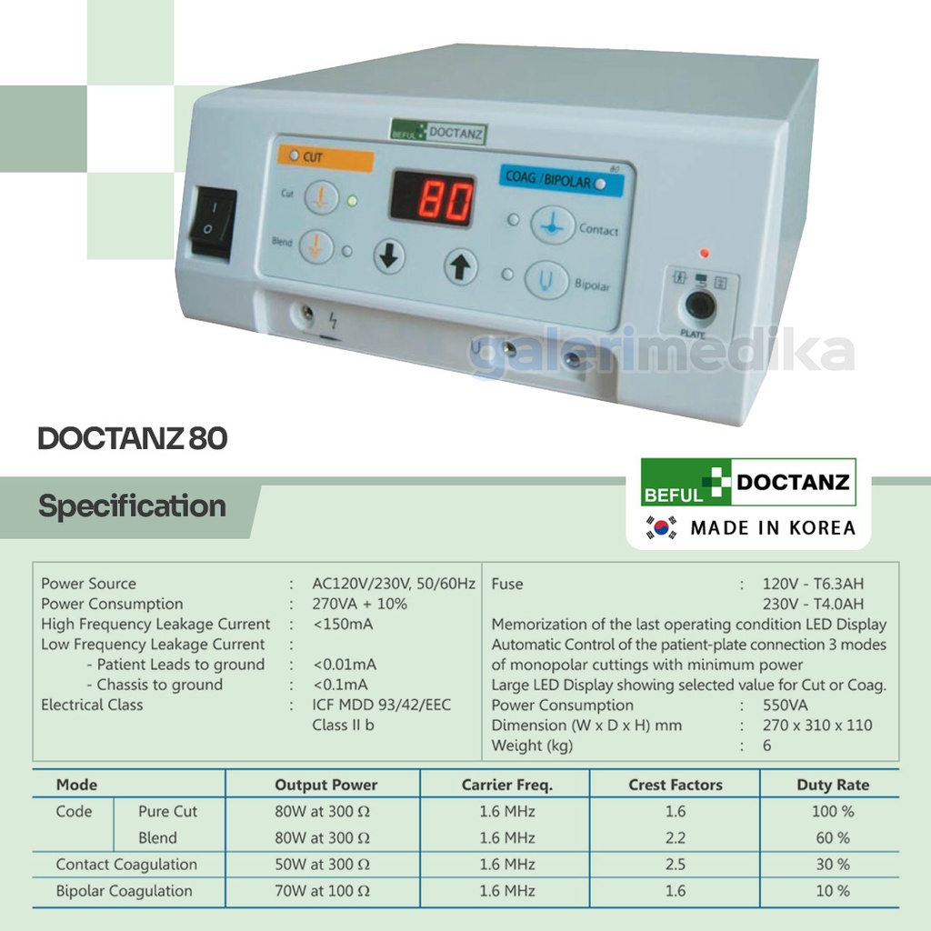 BEFUL DOCTANZ 80 Electrosurgical Unit Alat Bedah Medis